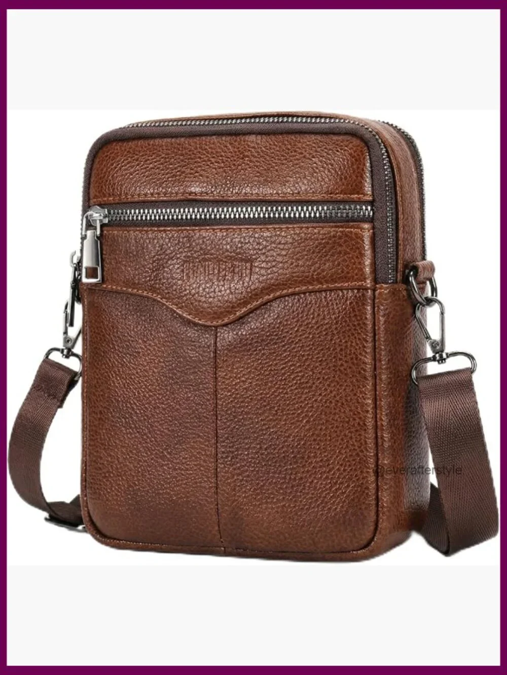 Vegan Leather Small Messenger Satchel Crossbody Bag for Work Travel